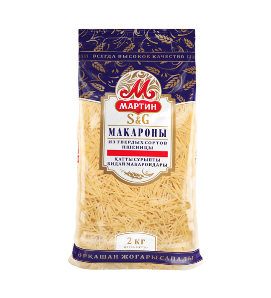 Вермишель №2 макаронные изделия Мартин гр.А, в/с 2кг*7